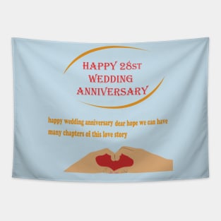 happy 28st wedding anniversary Tapestry