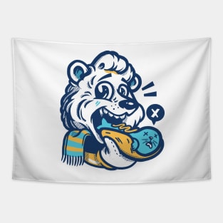 Polar Bear and Sausage Seal Colored Tapestry