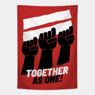 Raised Black Fists - Together As One Tapestry