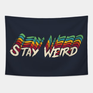 stay weird vintage retro Tapestry