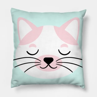 Nursery decor Cute cat face for newborns Pillow