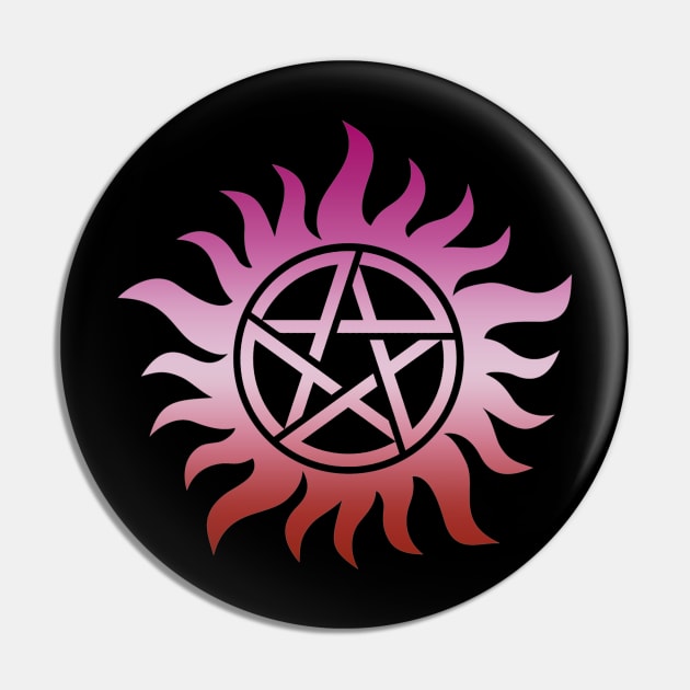 Supernatural Lesbian Pride Pin by AcacianCreations