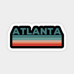 Atlanta Georgia Retro Vintage 70s 80s Design Magnet