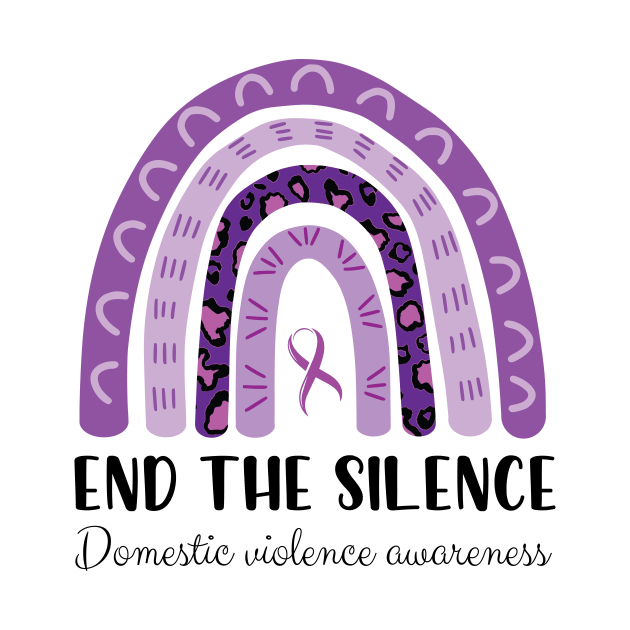 End The Silence Domestic Violence Awareness by printalpha-art