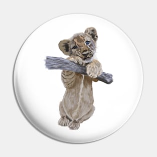 Hello! curious lion cub Pin