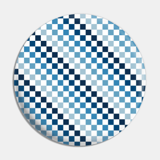 Blue White Squares Back To School Pattern Pin