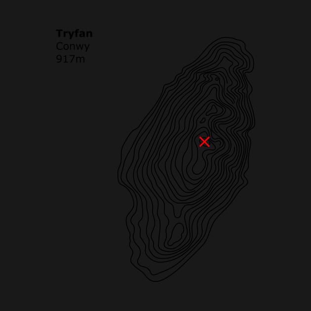 Tryfan Mountain Contour Design by ZakPage