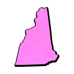 Pink New Hampshire Outline T-Shirt