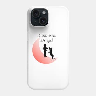 KITTY CAT, I LOVE TO BE WITH YOU. Moon Kitten Phone Case