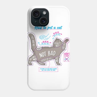 How to pet a cat Phone Case