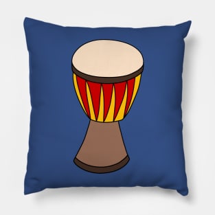 Red and Yellow Djembe Pillow