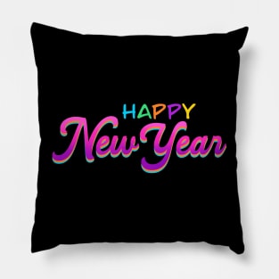 HAPPY NEW YEAR TYPOGRAPHY Pillow