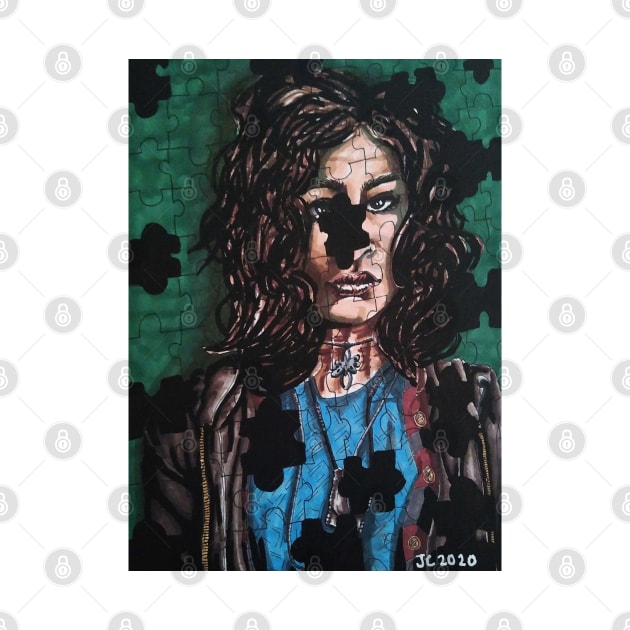 Doom Patrol - "Missing Some Of The Pieces" Crazy Jane portrait (original) by StagArtStudios