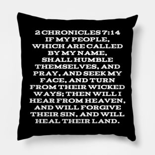 2 Chronicles 7:14 Bible Verse Text (KJV) Pillow