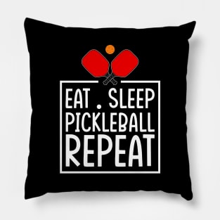 Eat Sleep Pickleball Repeat Funny Pickleball Lover Pillow