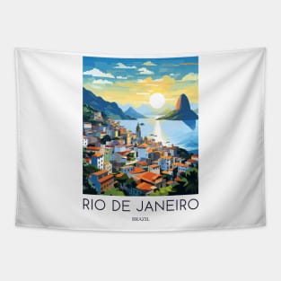 A Pop Art Travel Print of Rio de Janeiro - Brazil Tapestry