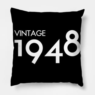 Vintage 1948 Gift 72nd Birthday Party Pillow