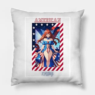 Red White and Blue Fairy Pillow