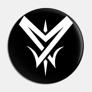 Tribal White "M" Pin