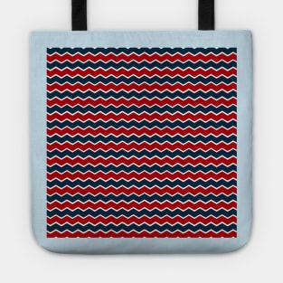 Red and Navy Blue Nautical Tote