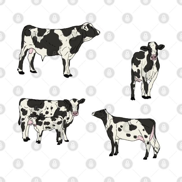 Holstein Cows Pattern Transparent by TrapperWeasel