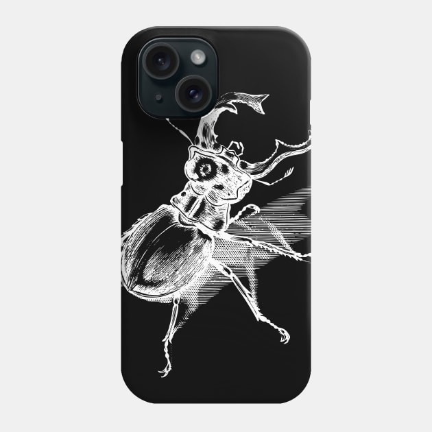 Dramabite Vintage stag beetle illustration Phone Case by dramabite