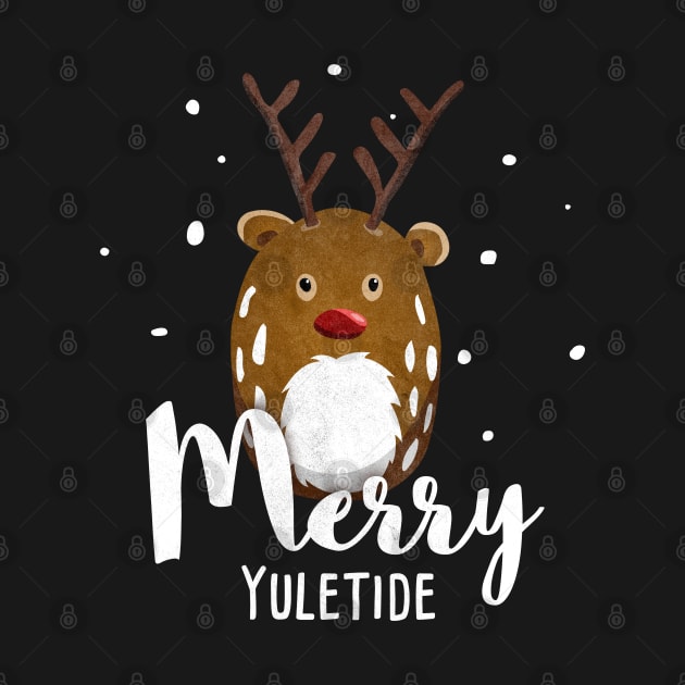 Merry Yuletide Christmas With Reindeer Rudolph by Bumblebeast