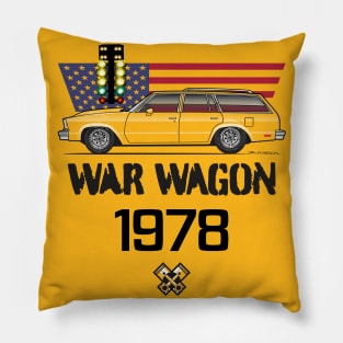 war wagon multi color Pillow