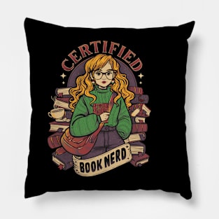Certified Book Nerd Pillow