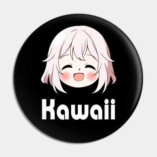 Cute Smiling Anime Emoji Kawaii - Anime Shirt Pin