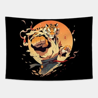 karate tiger Tapestry