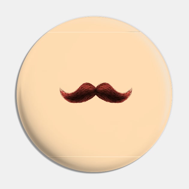 Moustache Face Mask - Funny Mask Pin by ArticaDesign