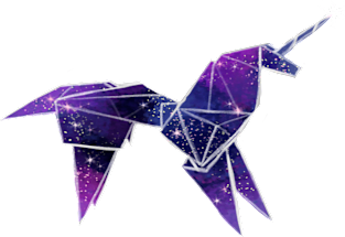 Origami Unicorn Magnet