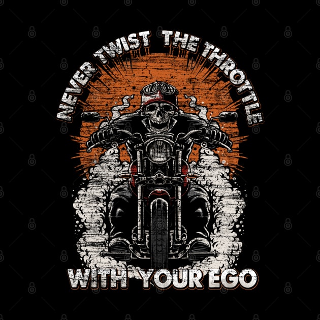 Skull Biker Burnout | Never Twist The Throttle With Your Ego by JakesRWild