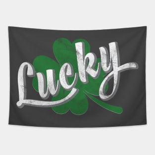 Lucky Irish shamrock design Tapestry