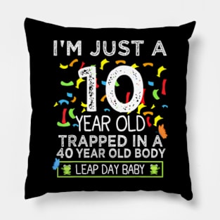 Leap Year Birthday Leap Day 40Th Birthday Party Pillow