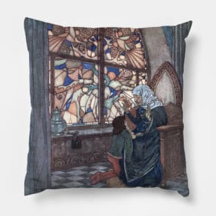 His Grandmother's Tale by Edmund Dulac Pillow