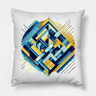 Abstract BluYel4 Pillow