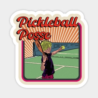 Pickleball posse retro comic Magnet