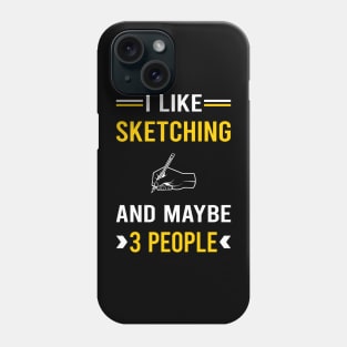 3 People Sketching Sketch Phone Case
