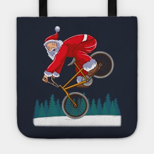 BMX Endo Santa Claus Freestyle Merry Christmas Bike Tricks Tote