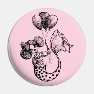 Mermaid Sketches Series: Carnival Mermaid Pin