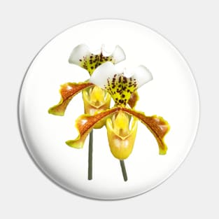 Twin Sisters Orchids Pin