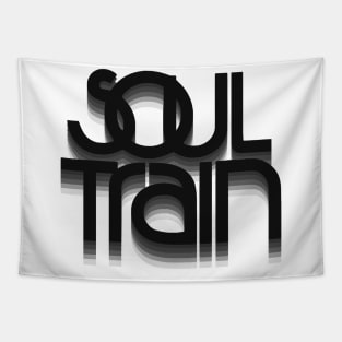 SOUL TRAIN BLACK WHITE Tapestry