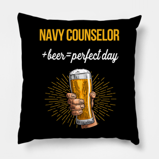 Navy Counselor Funny Pillow - Navy Counselor Beer T-Shirt Navy Counselor Funny Gift Item by Bushf