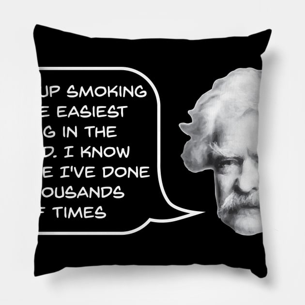 Mark Twain on Smoking Pillow by jph