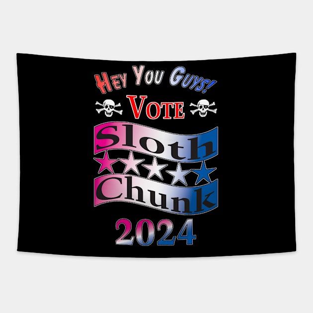 Sloth Chunk 2024 Tapestry by TrashCanTees