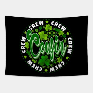 Cousin Crew Family St Patrick's Day Green White Tapestry