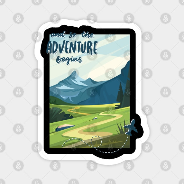 Adventure is my therapy Adventure Explore the world travel lover summer spring Magnet by BoogieCreates