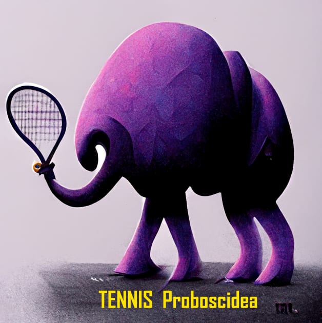 TENNIS Elephant Kids T-Shirt by Shtakorz